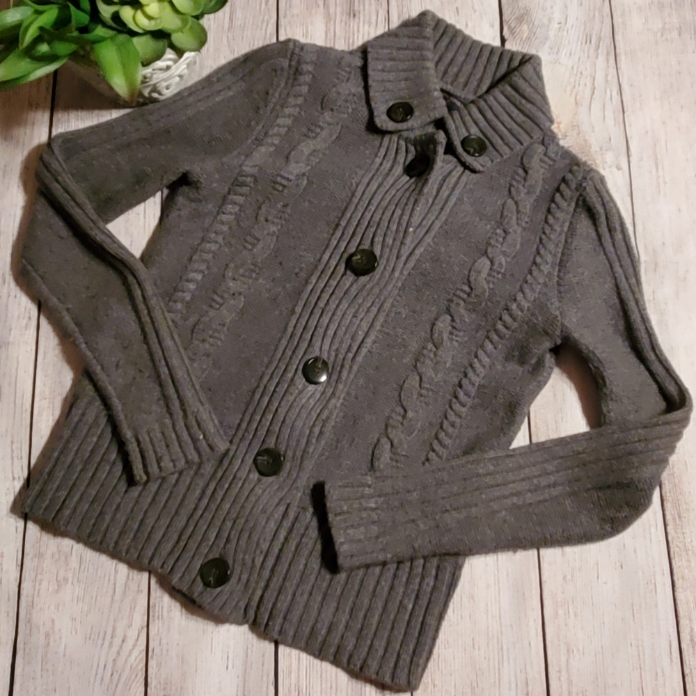 BANANA REPUBLIC Dark Gray Sweater Cardigan XS